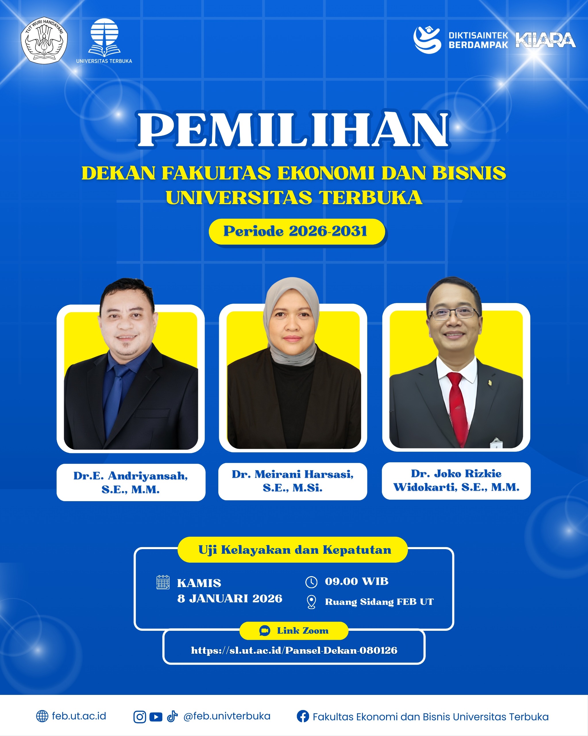 Siapa Nahkoda FEB UT Lima Tahun Ke Depan? Tiga Kandidat, Tiga Gagasan Besar